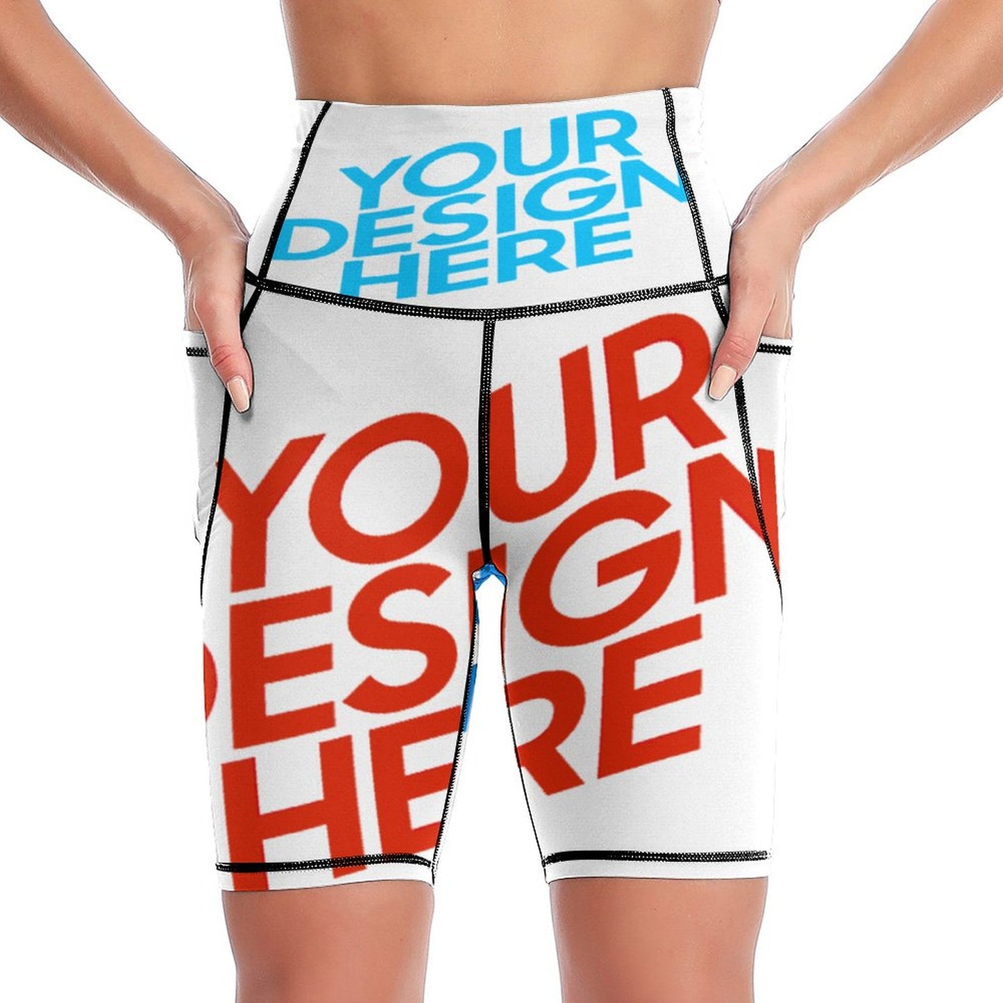 高品质瑜伽五分裤(双口袋)YJ008 (多图) 图文定制设计