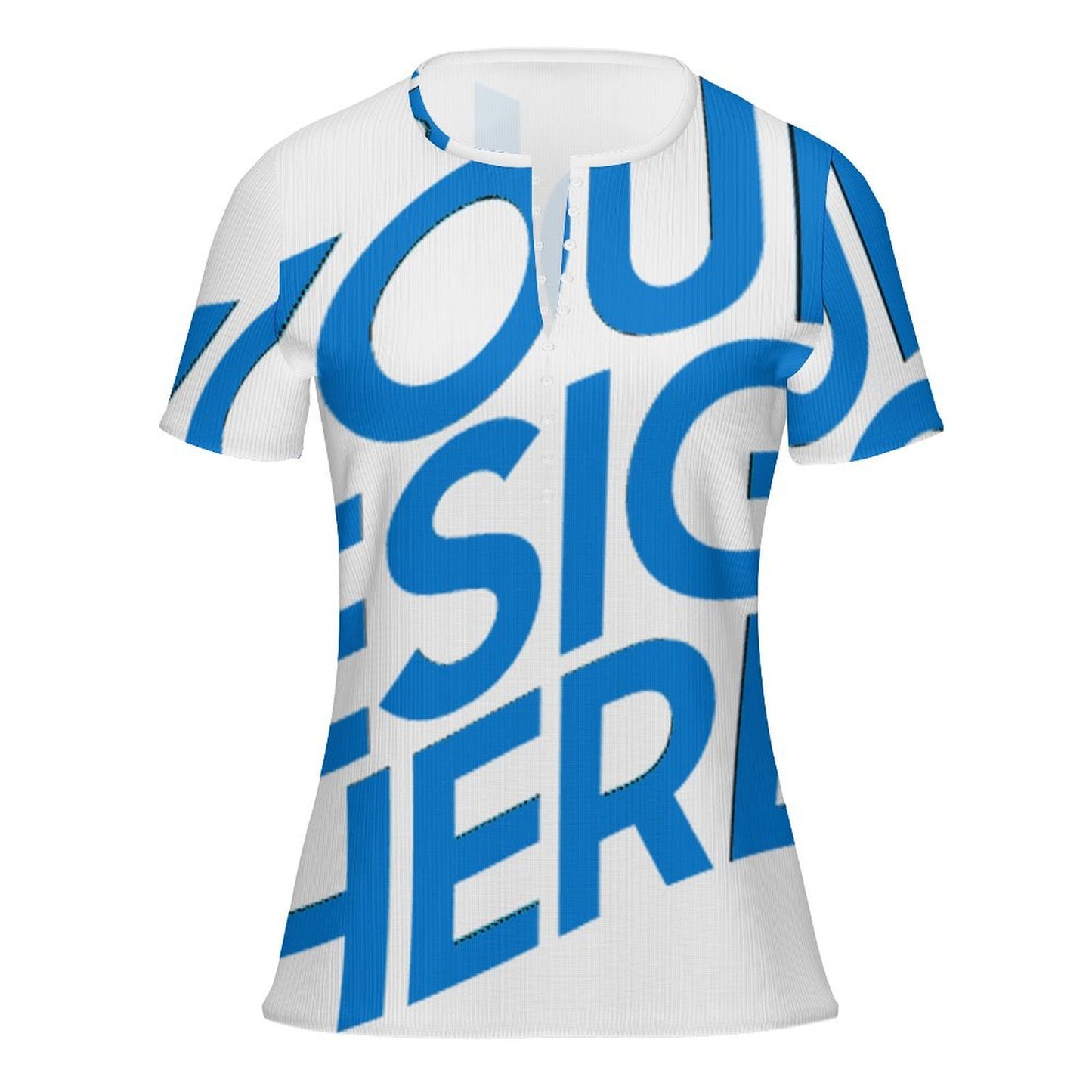 MLTW20337五粒扣短袖图文定制设计