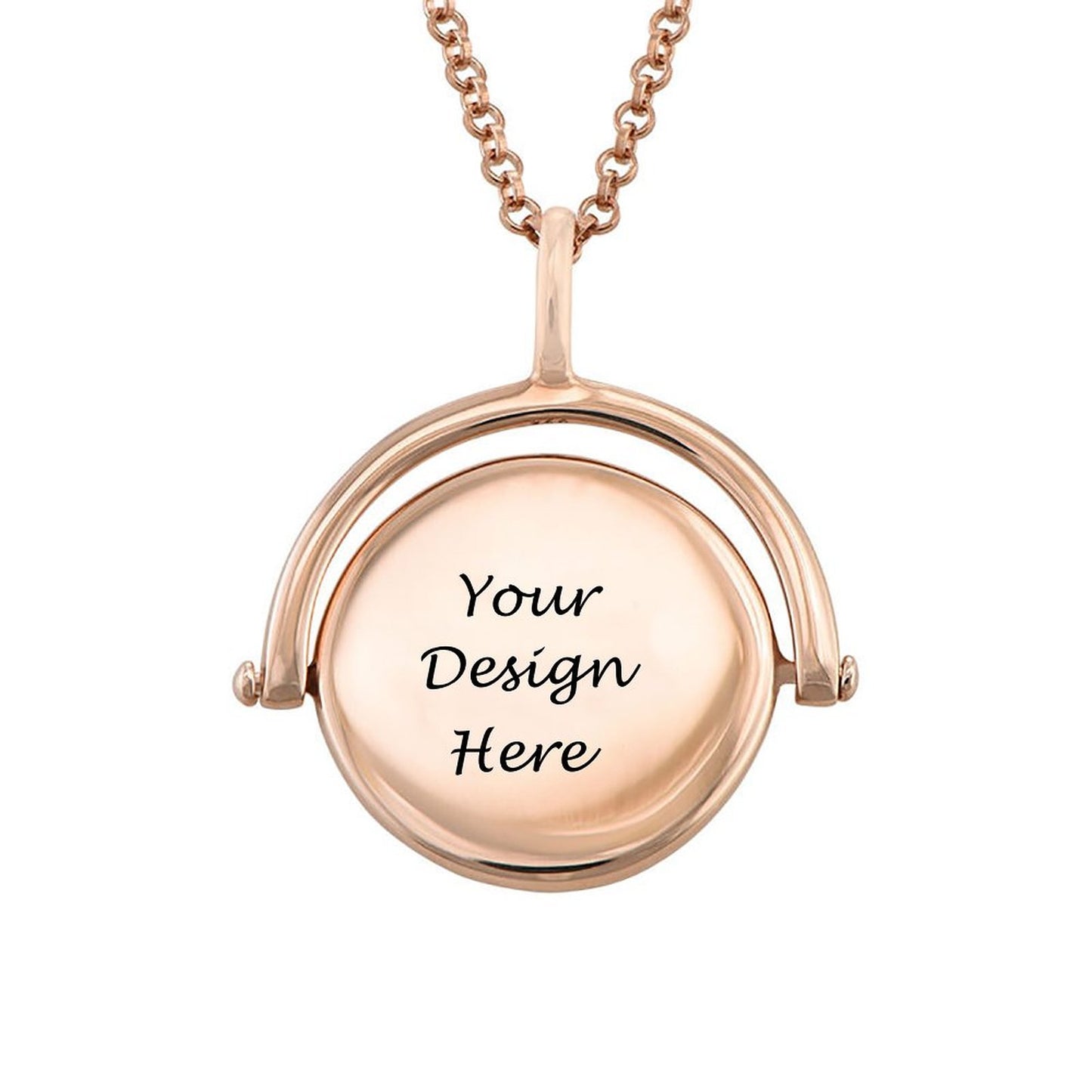 旋转雕刻项链X0067图文定制设计