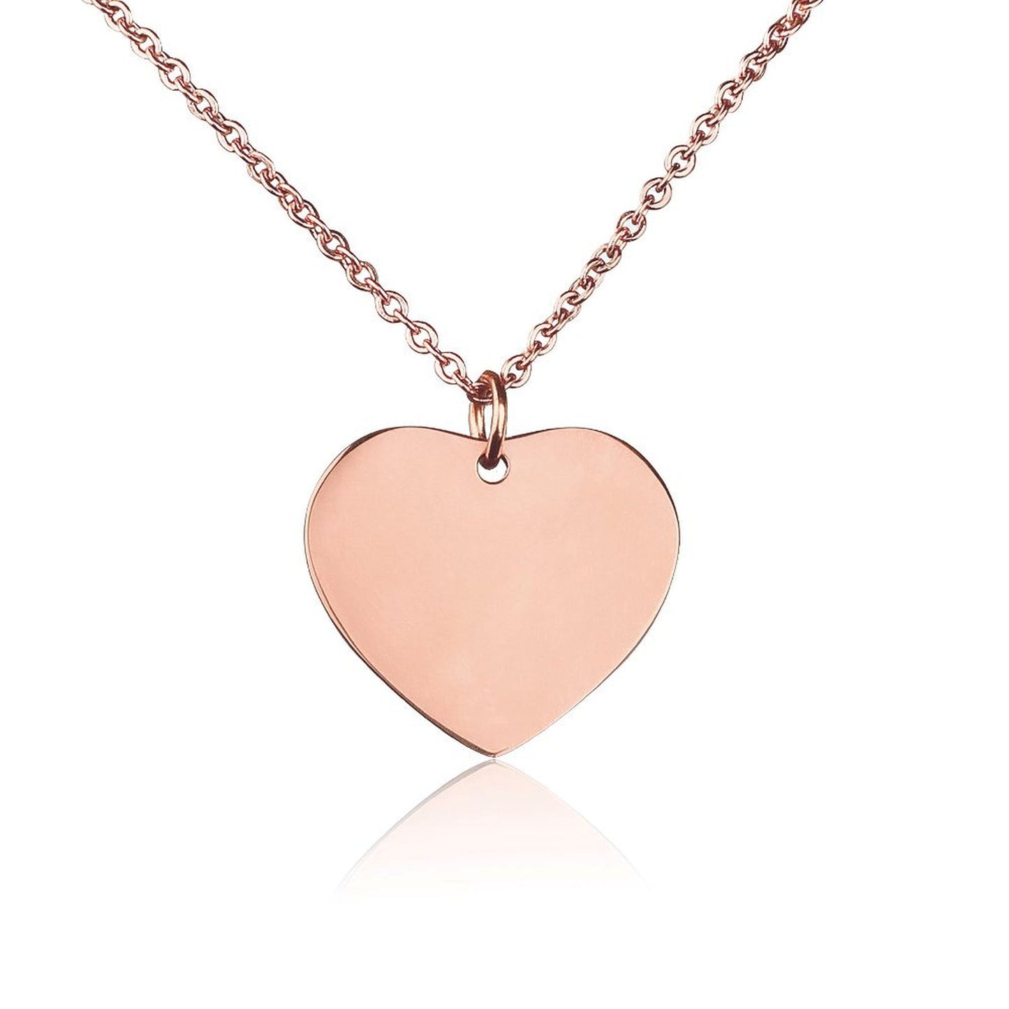 心形项链 (钛钢) 图文定制设计