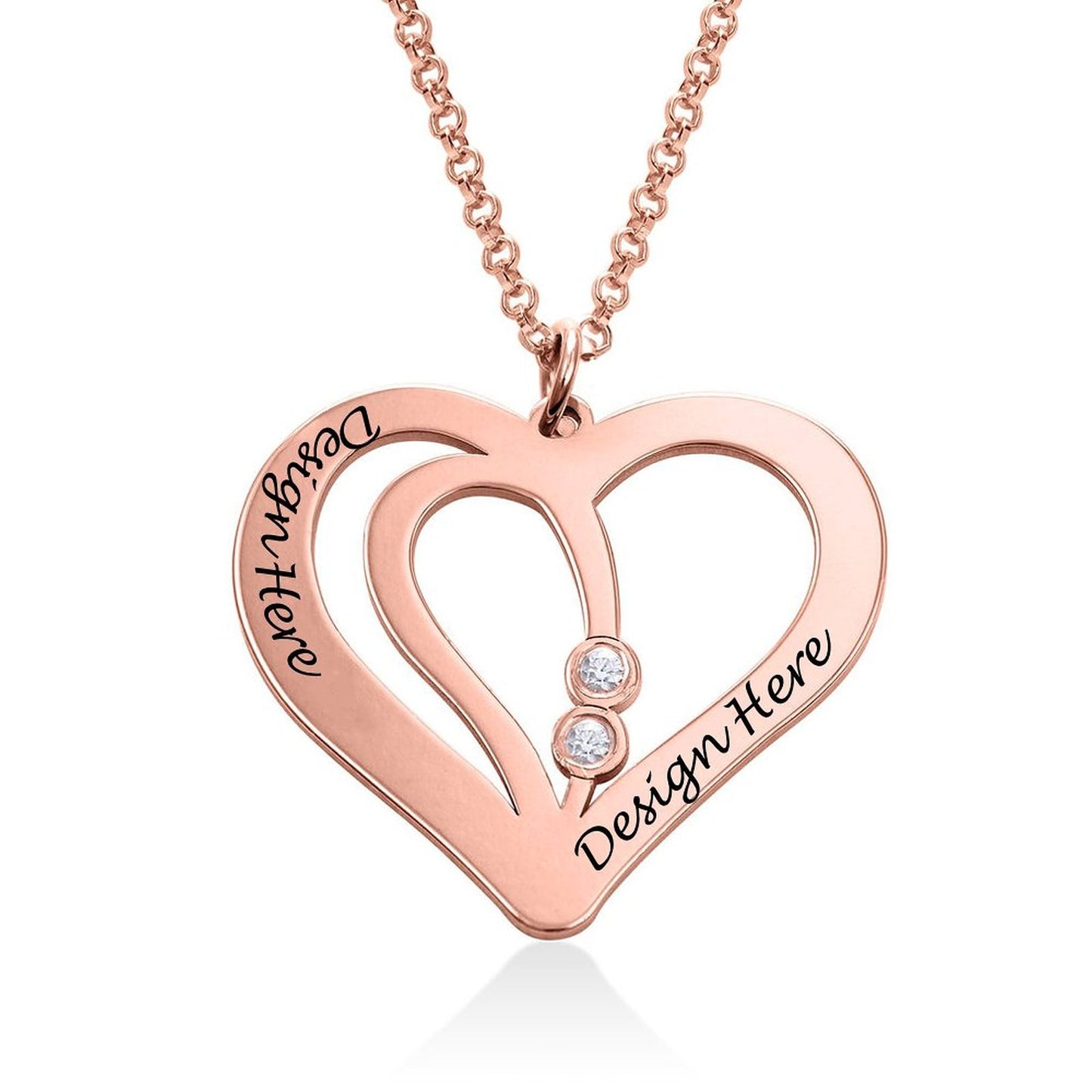 心形项链X0075图文定制设计