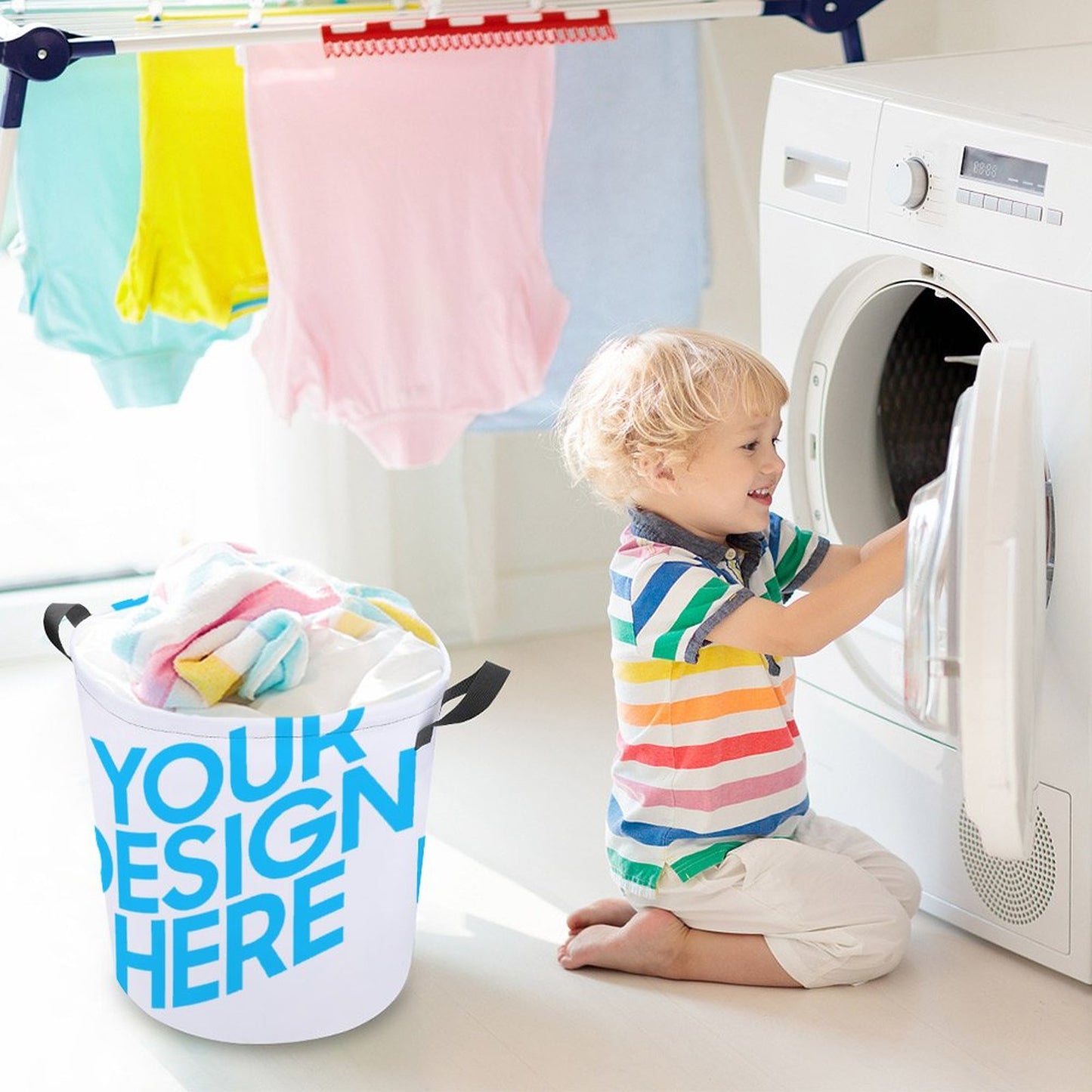 脏衣篮图文定制设计