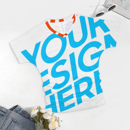 V领褶皱T恤BHT (多图) 图文定制设计