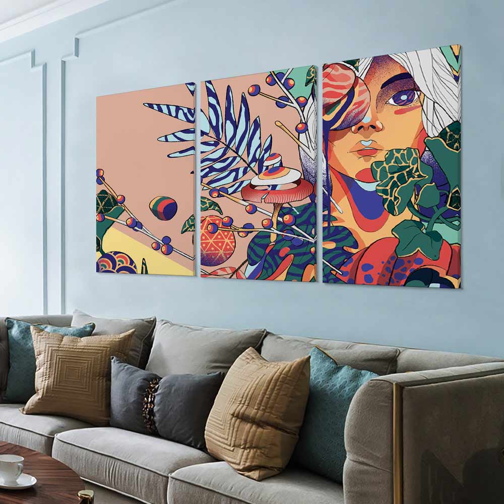 挂画—三联单图 (竖版1:2) 图文定制设计