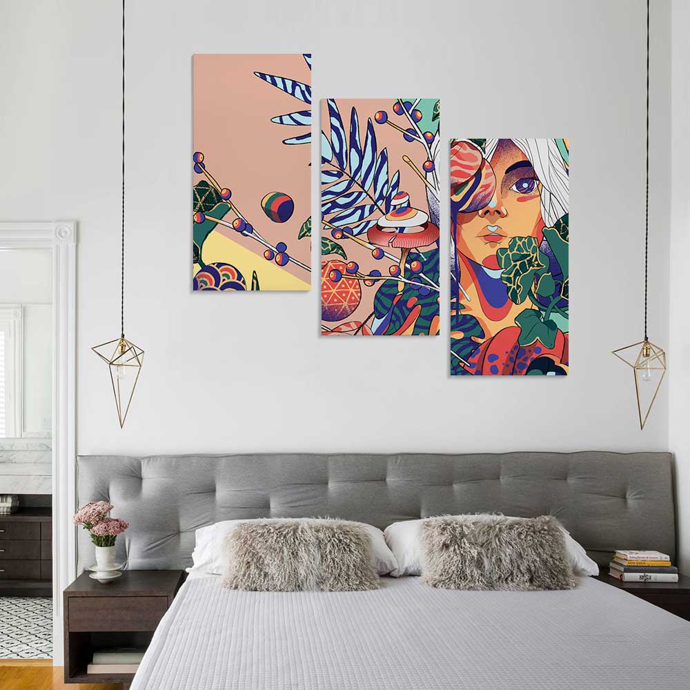 挂画—三联单图 (竖版1:2) 图文定制设计