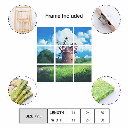 挂画—九联单图 (方形) 图文定制设计