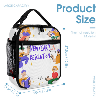 便携式保温午餐袋 (多面不同图) 图文定制设计