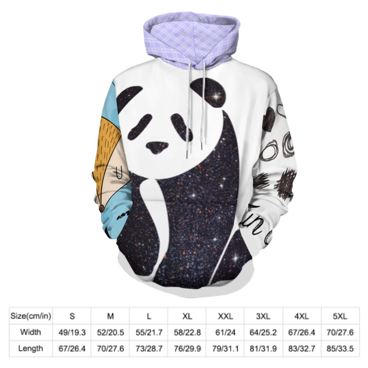 双层帽全印成人卫衣 (男女通用款) 图文定制设计