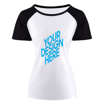 女款短袖插肩T图文定制设计