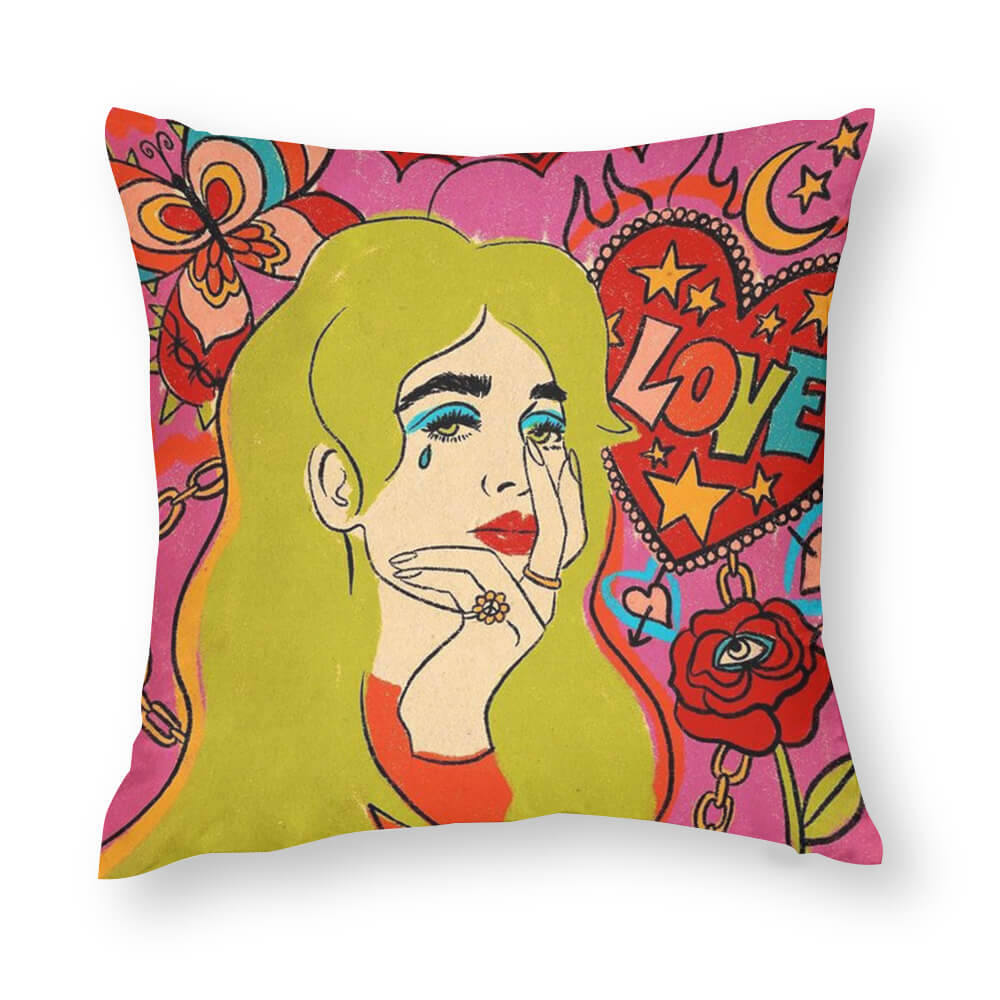 涤纶抱枕套 (2个1组) 图文定制设计 (双面同图)