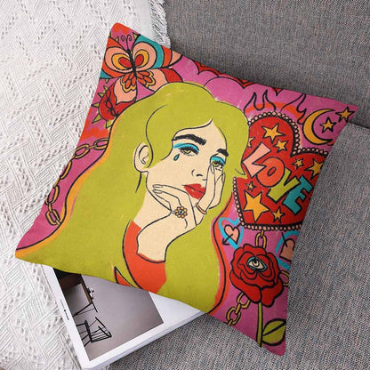 涤纶抱枕套 (2个1组) 图文定制设计 (双面同图)