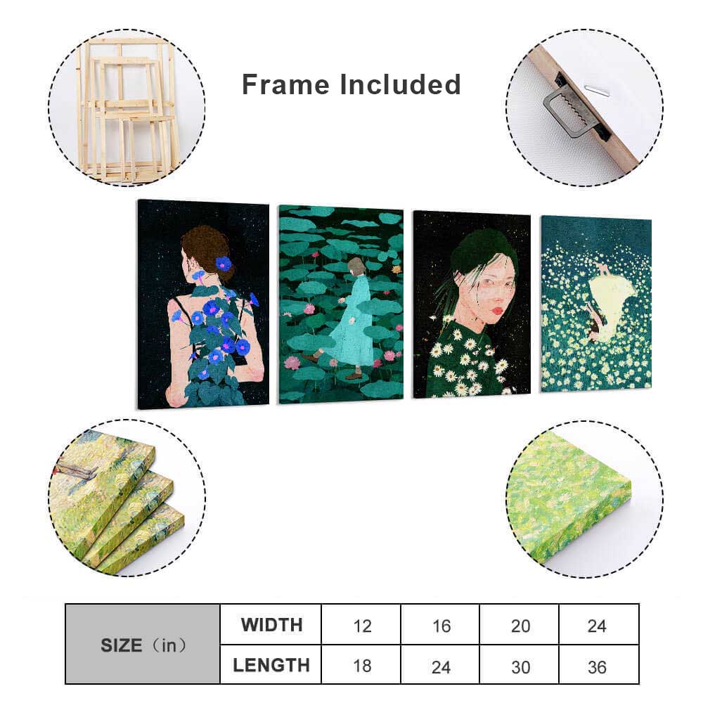 挂画—四联多图 (竖版2:3) 图文定制设计