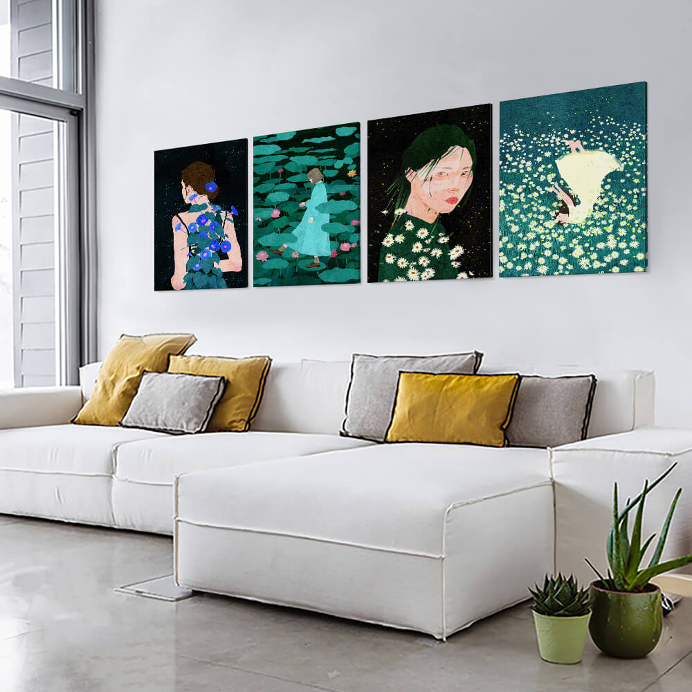 挂画—四联多图 (竖版2:3) 图文定制设计