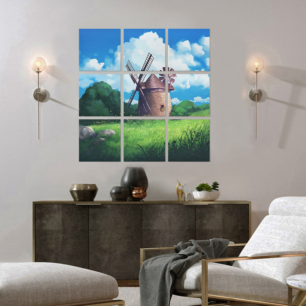 挂画—九联单图 (方形) 图文定制设计