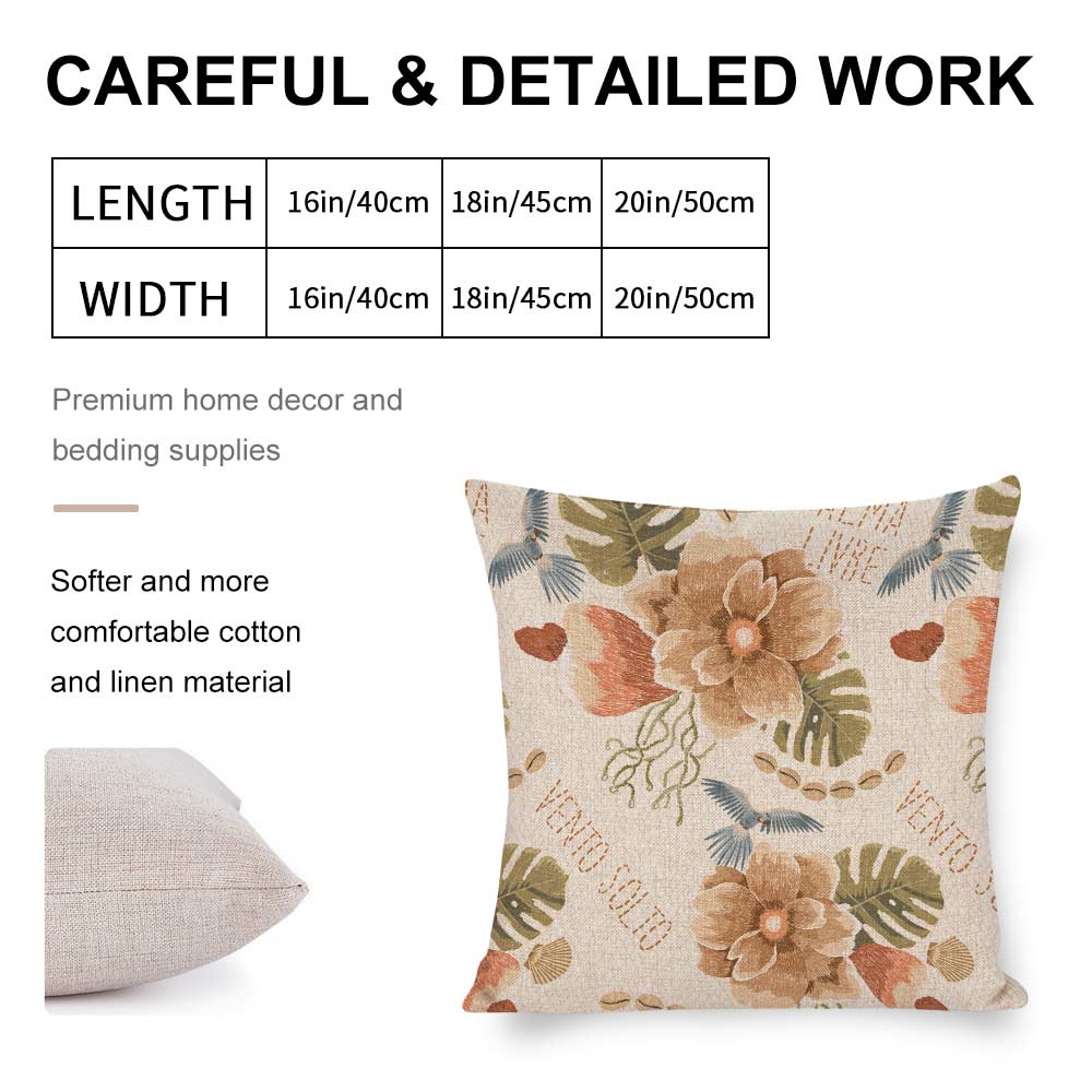 棉麻抱枕套图文定制设计 (单面印制)