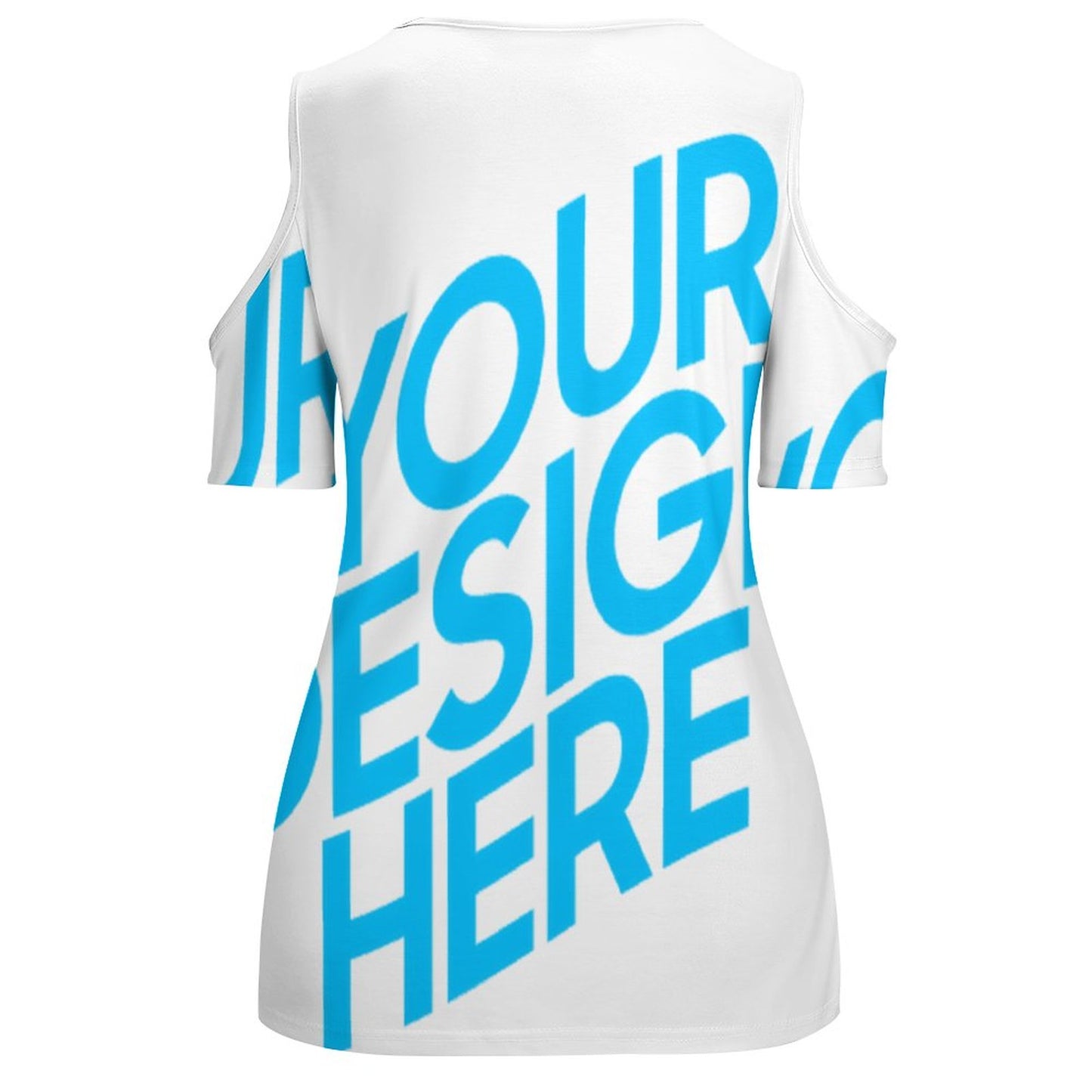 露肩U领短袖上衣 ACT (单图) 图文定制设计