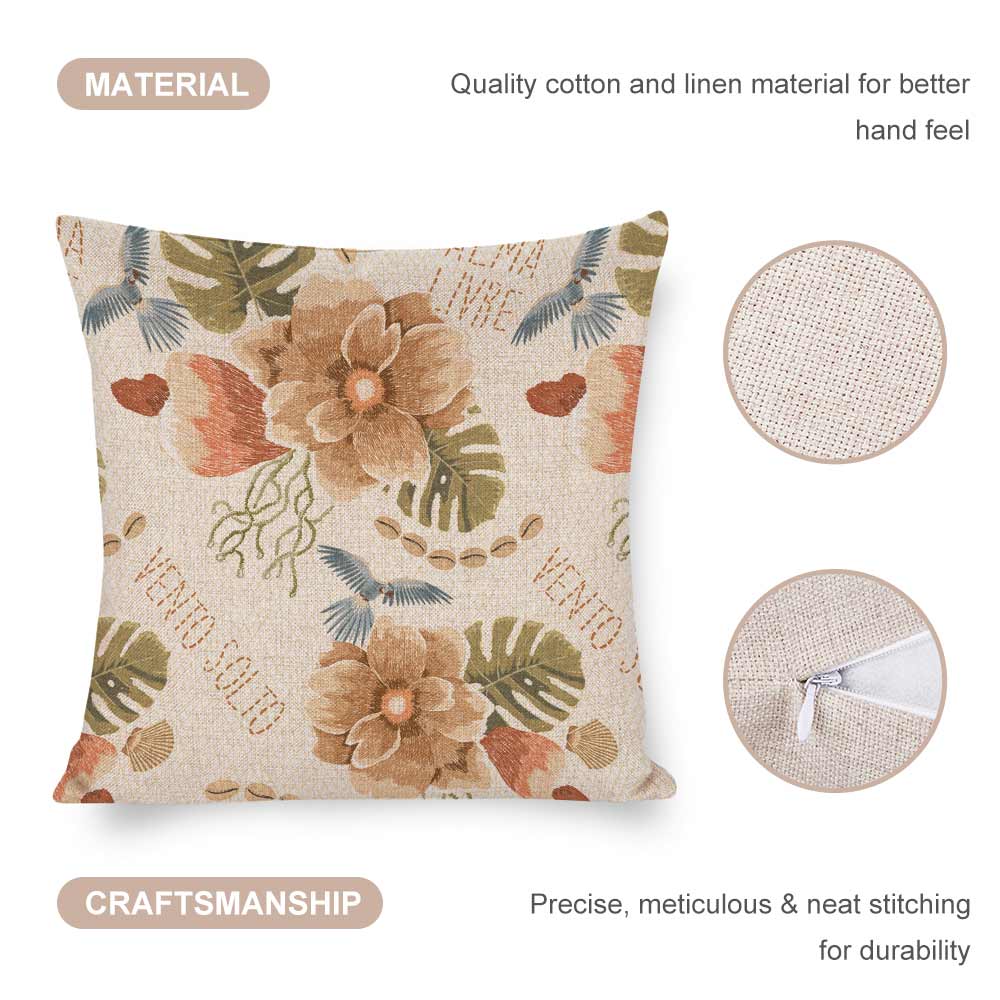 棉麻抱枕套图文定制设计 (单面印制)