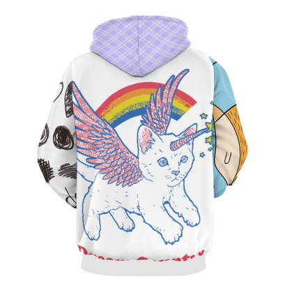 双层帽全印成人卫衣 (男女通用款) 图文定制设计