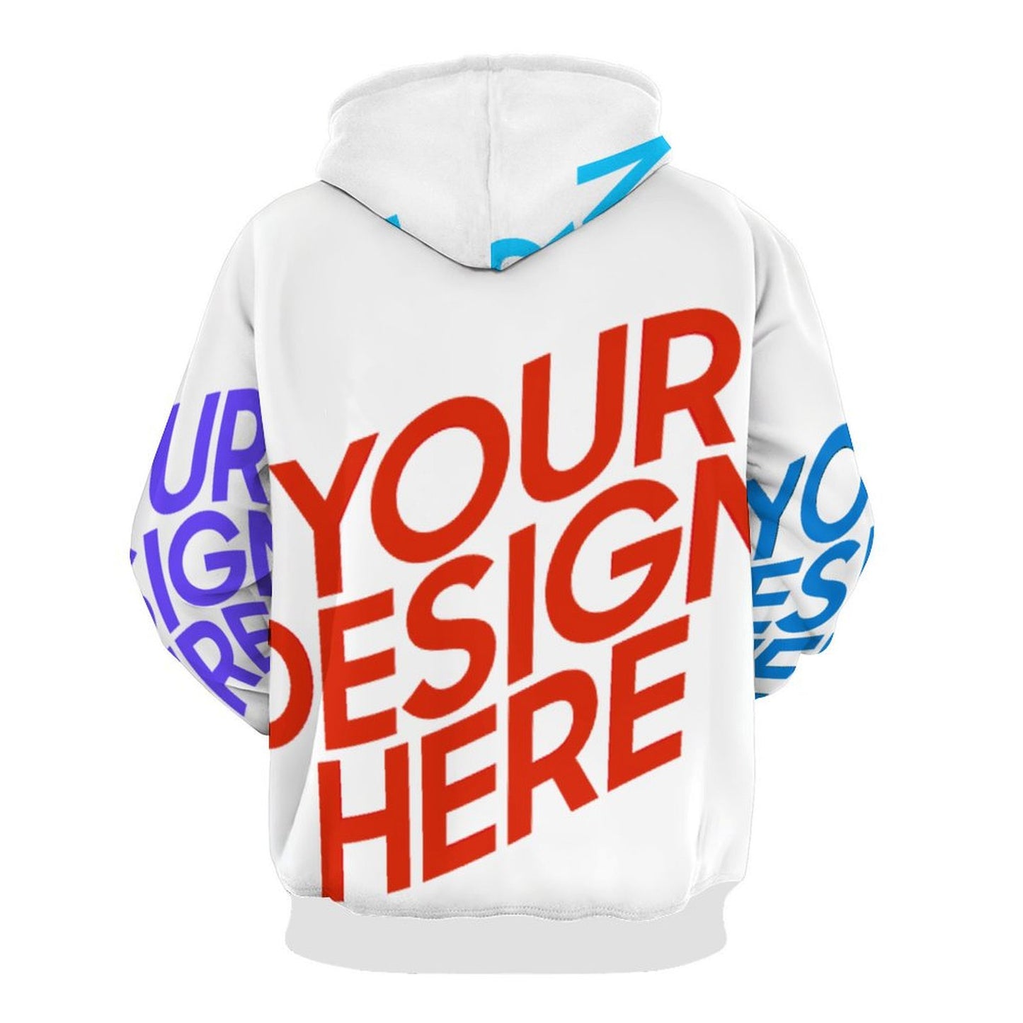 双层帽全印成人卫衣 (男女通用款) 图文定制设计