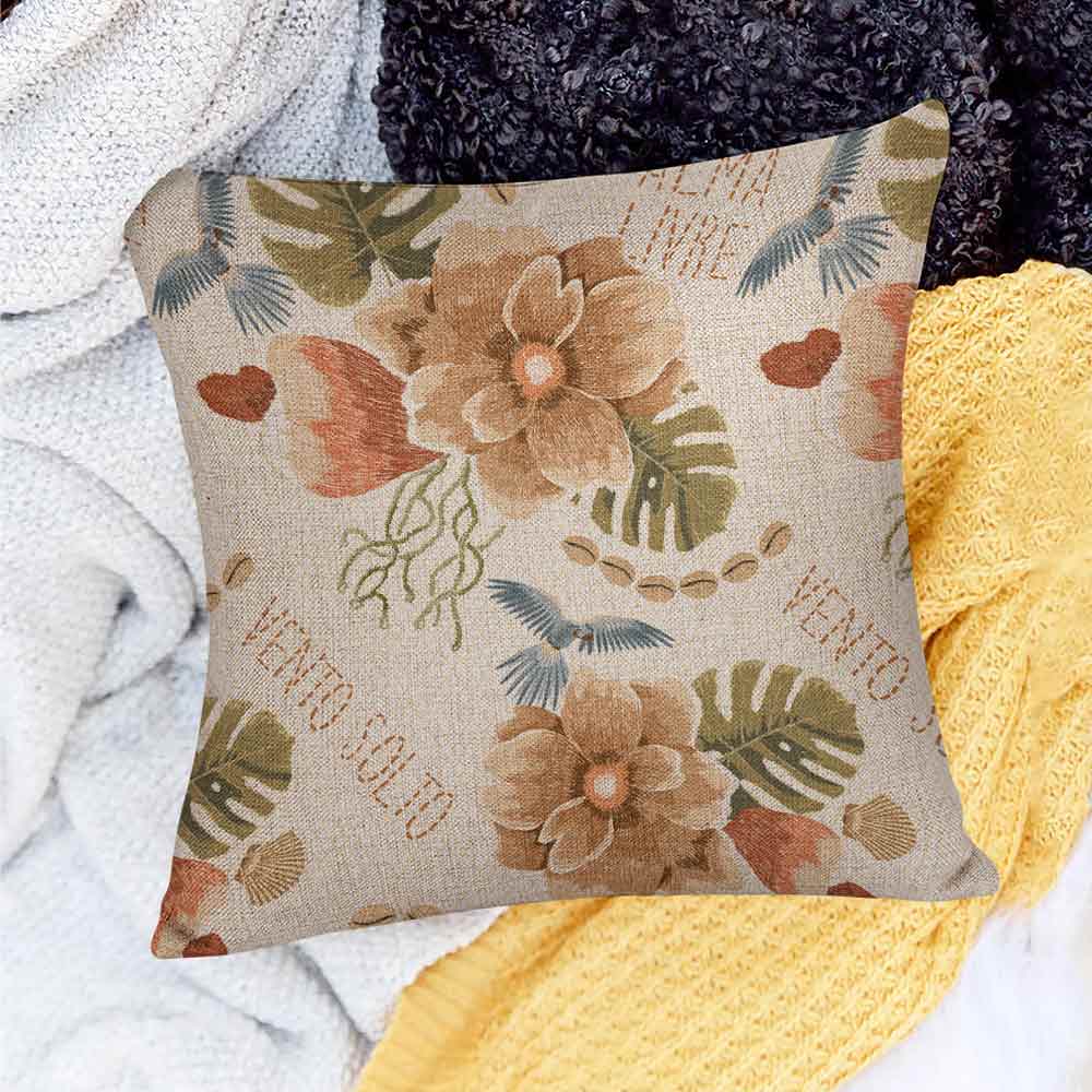 棉麻抱枕套图文定制设计 (单面印制)