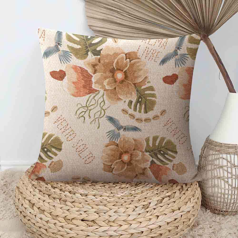 棉麻抱枕套图文定制设计 (单面印制)