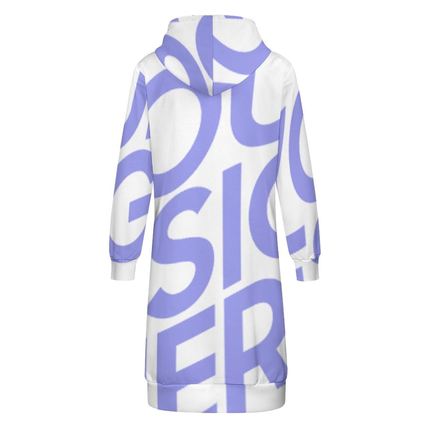 长款连帽长袖卫衣SDS002 (单图) 图文定制设计