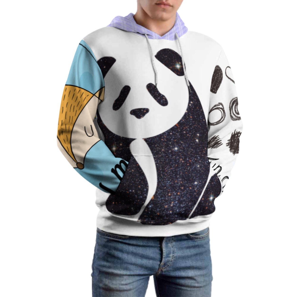 双层帽全印成人卫衣 (男女通用款) 图文定制设计