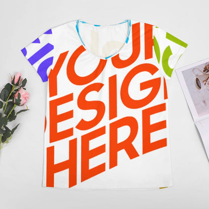 女式V领短袖T恤VT (多图) 图文定制设计