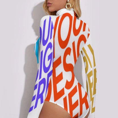 高领长袖紧身连体衣NZ056 (多图) 图文定制设计