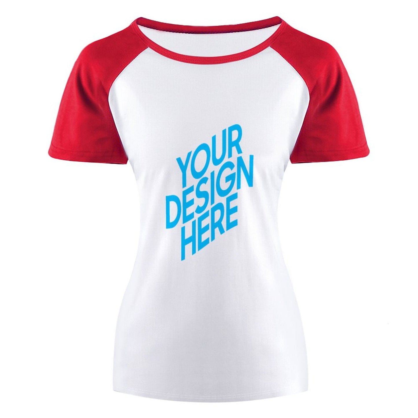 女款短袖插肩T图文定制设计