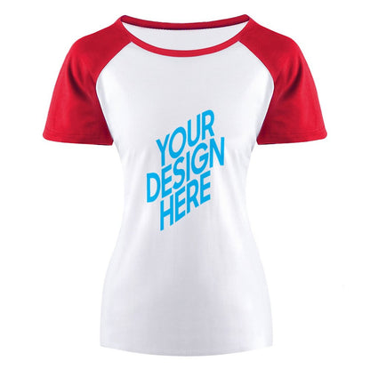 女款短袖插肩T图文定制设计