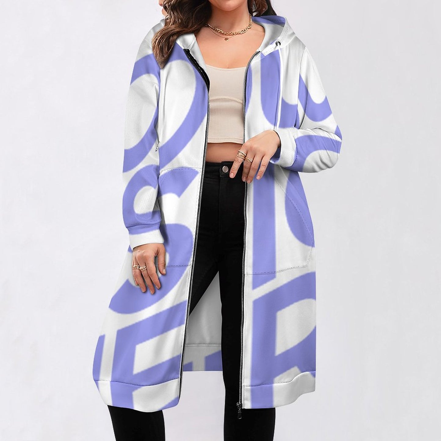 长款连帽长袖卫衣SDS002 (单图) 图文定制设计