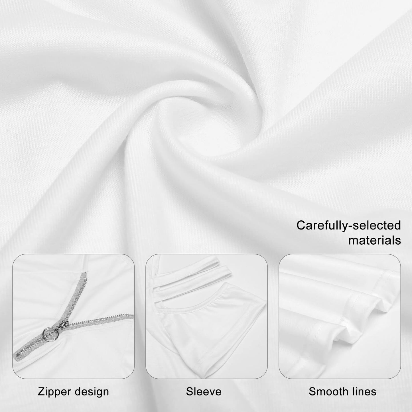 BE拉链露肩上衣 (单图) 图文定制设计