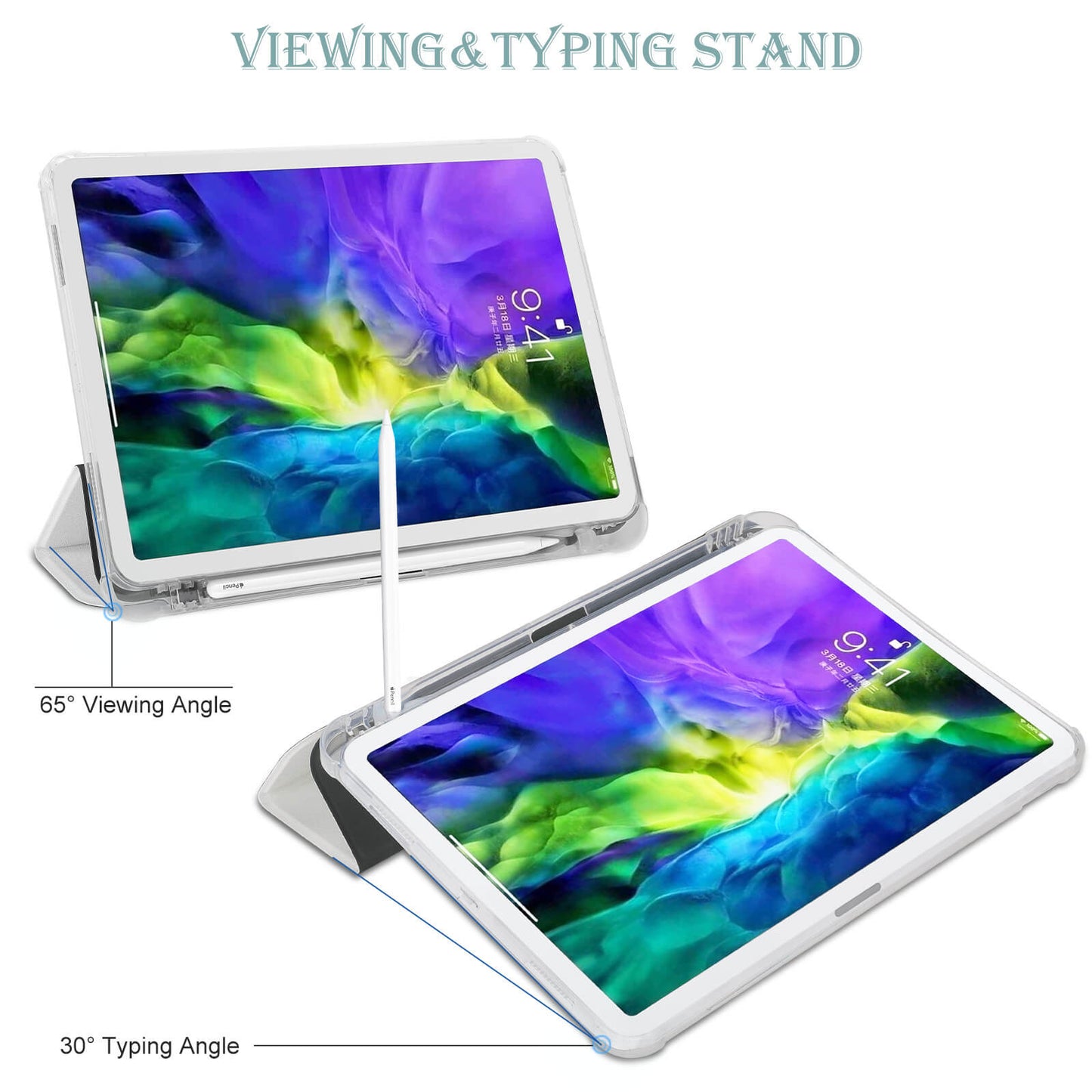 IPAD pro 2021笔槽保护套 (三折款) 图文定制设计