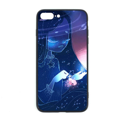 Iphone 7p/8P黑色TPU玻璃壳图文定制设计