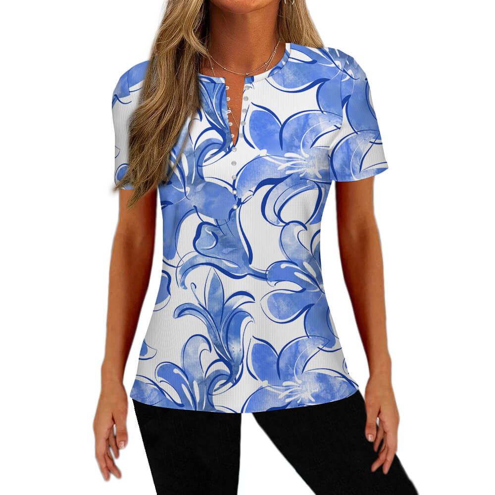 MLTW20337五粒扣短袖图文定制设计