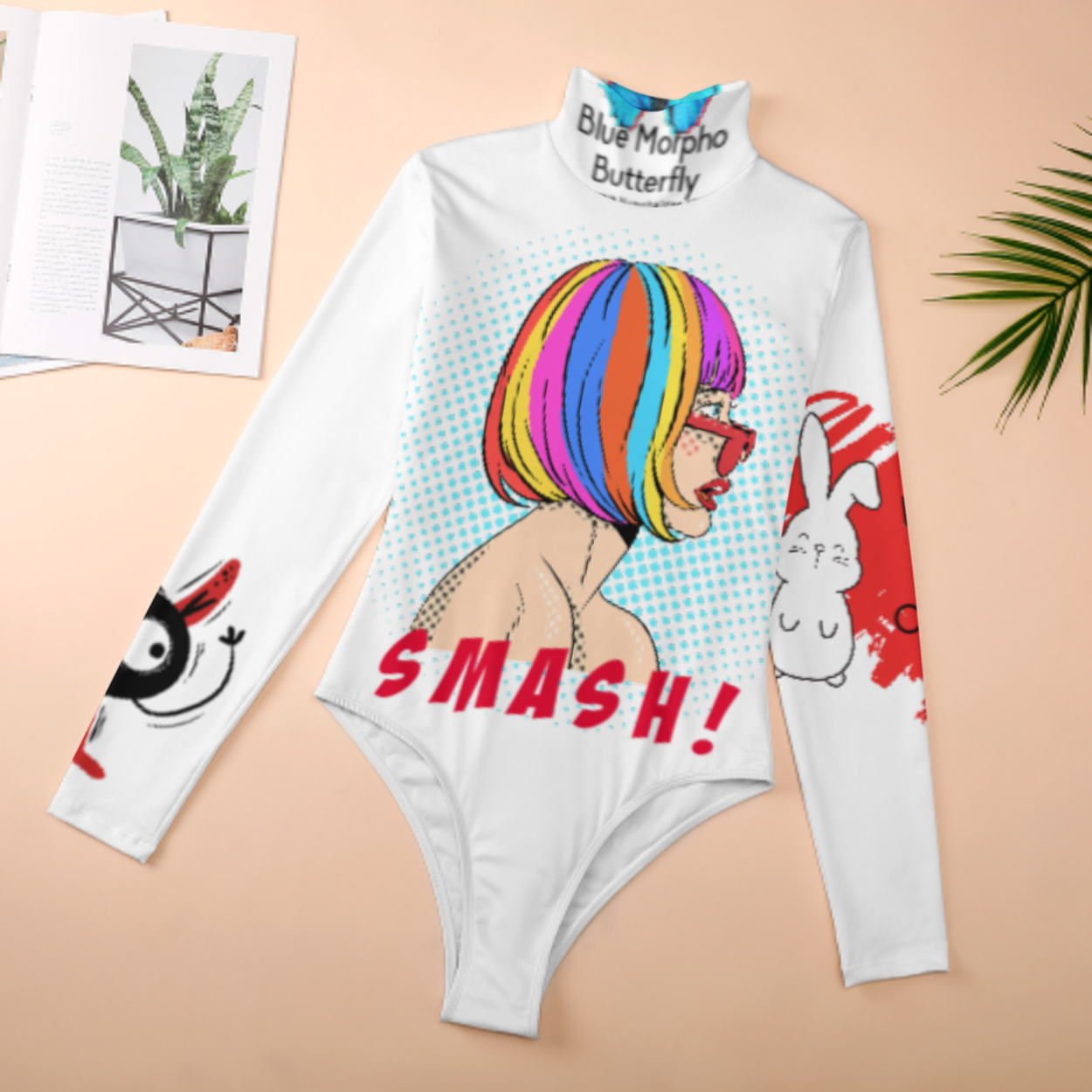 高领长袖紧身连体衣NZ056 (多图) 图文定制设计