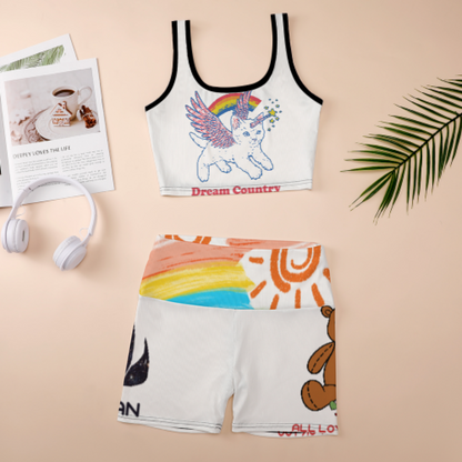 螺纹瑜伽背心套装NZ063 (多图) 图文定制设计