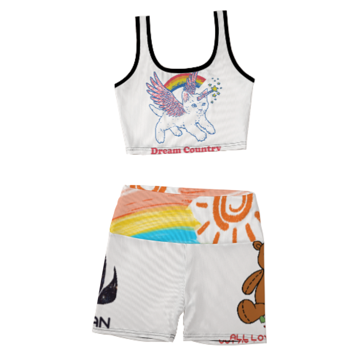 螺纹瑜伽背心套装NZ063 (多图) 图文定制设计