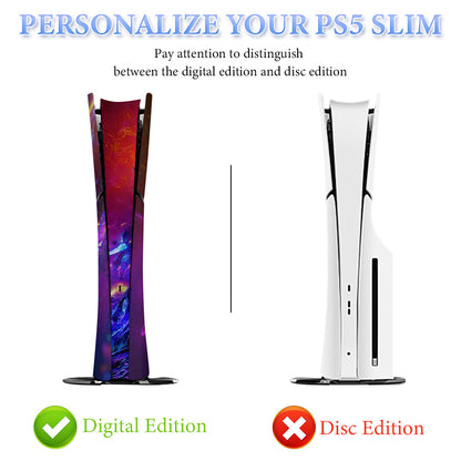 PS5 slim 游戏机贴纸 (数字版) (多图) 图文定制设计