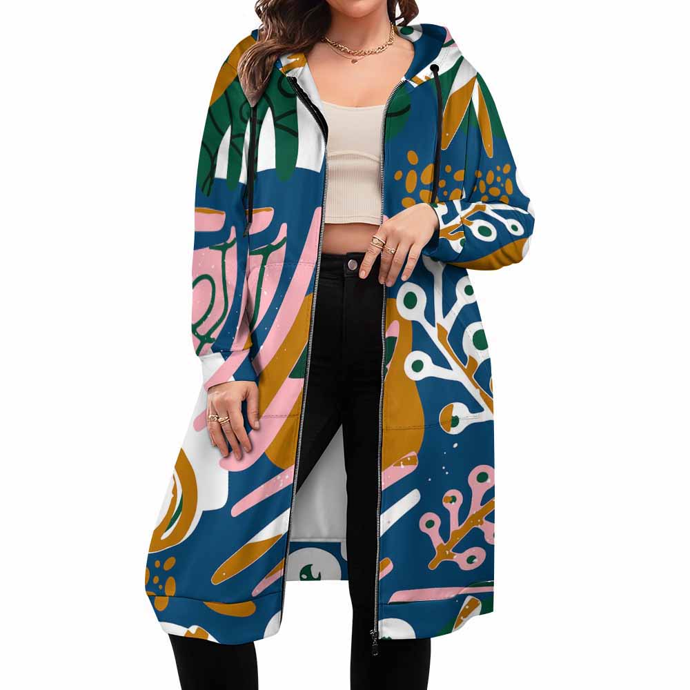 长款连帽长袖卫衣SDS002 (单图) 图文定制设计