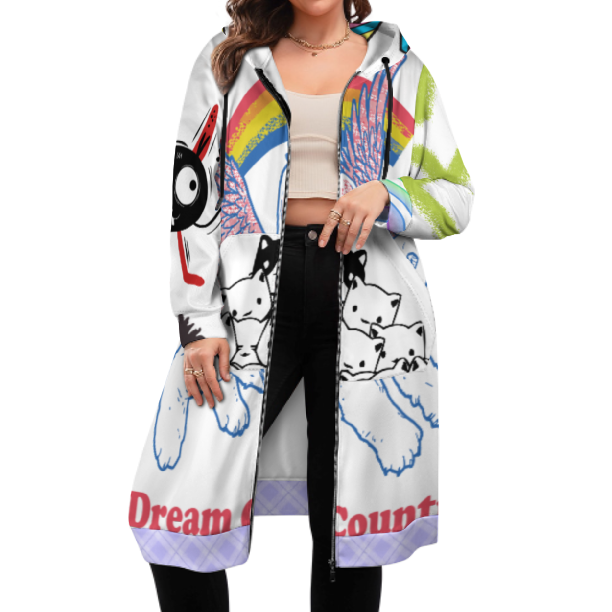 长款连帽长袖卫衣SDS002 (多图) 图文定制设计