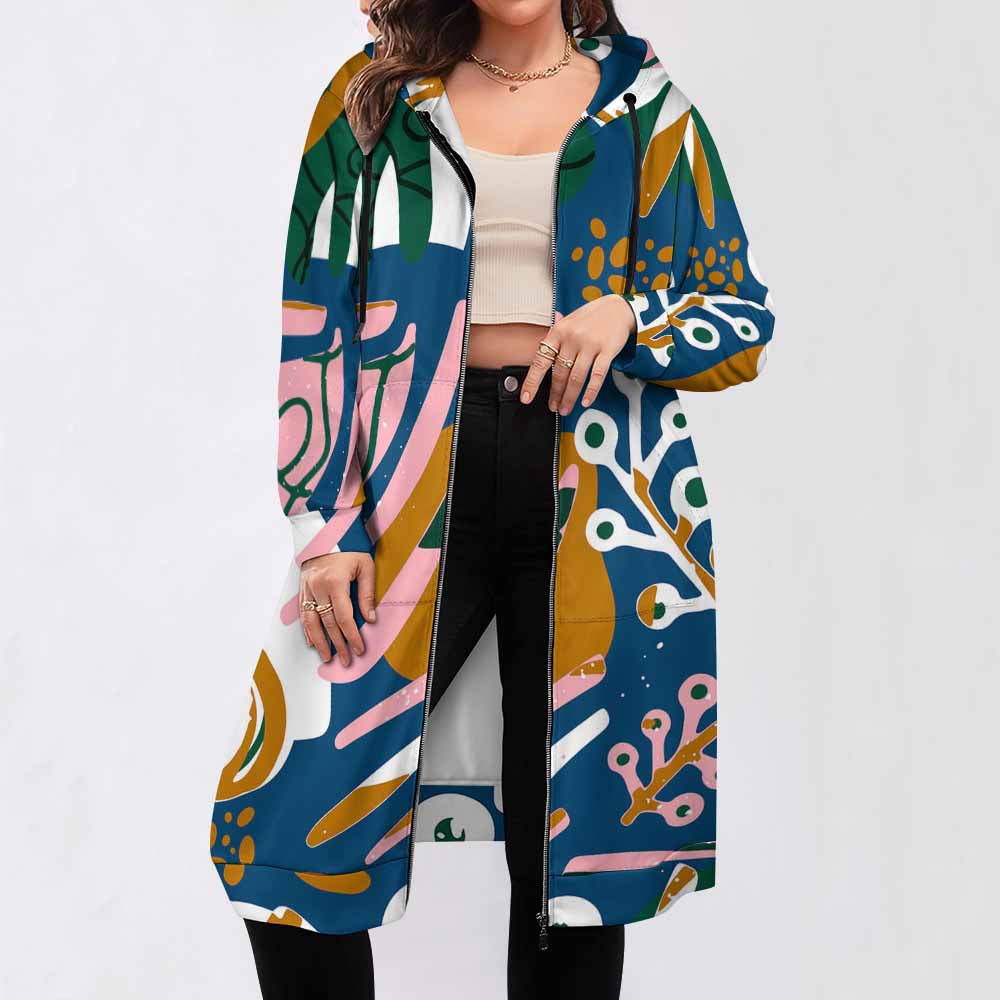 长款连帽长袖卫衣SDS002 (单图) 图文定制设计