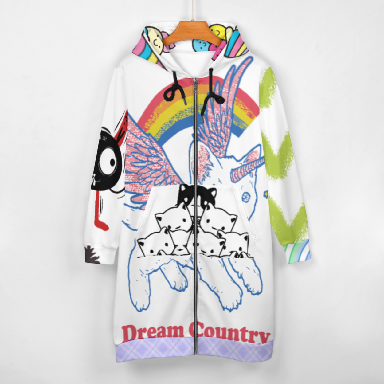 长款连帽长袖卫衣SDS002 (多图) 图文定制设计