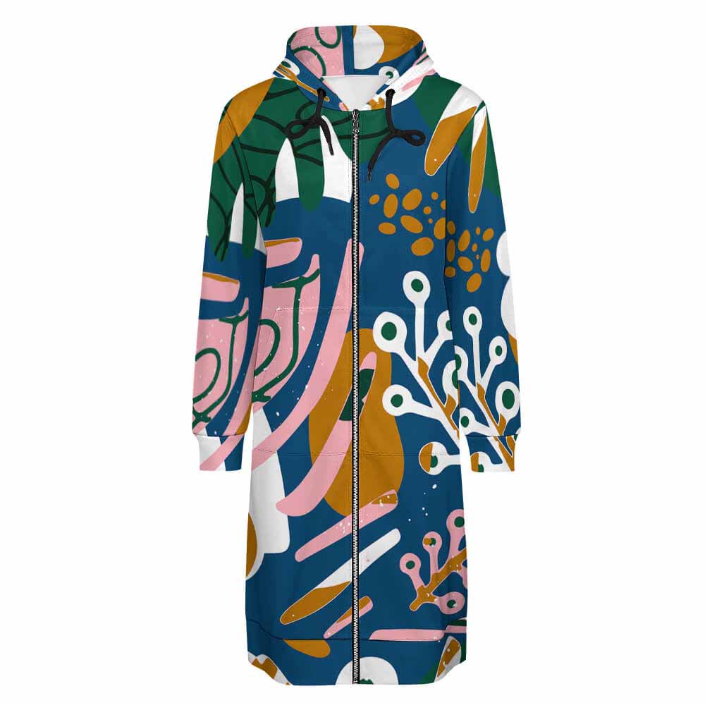 长款连帽长袖卫衣SDS002 (单图) 图文定制设计