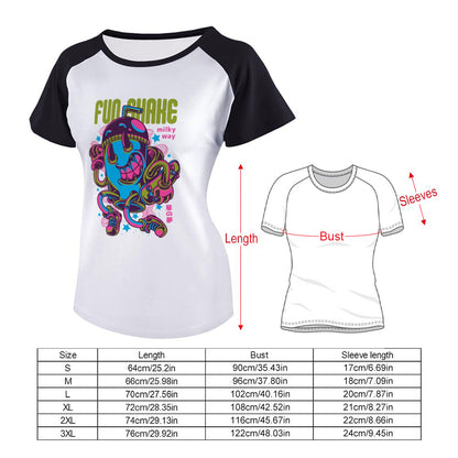 女款短袖插肩T图文定制设计