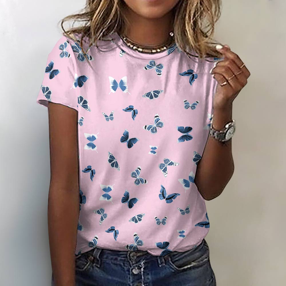 全印纯棉女款T恤ay001 (单图) 图文定制设计