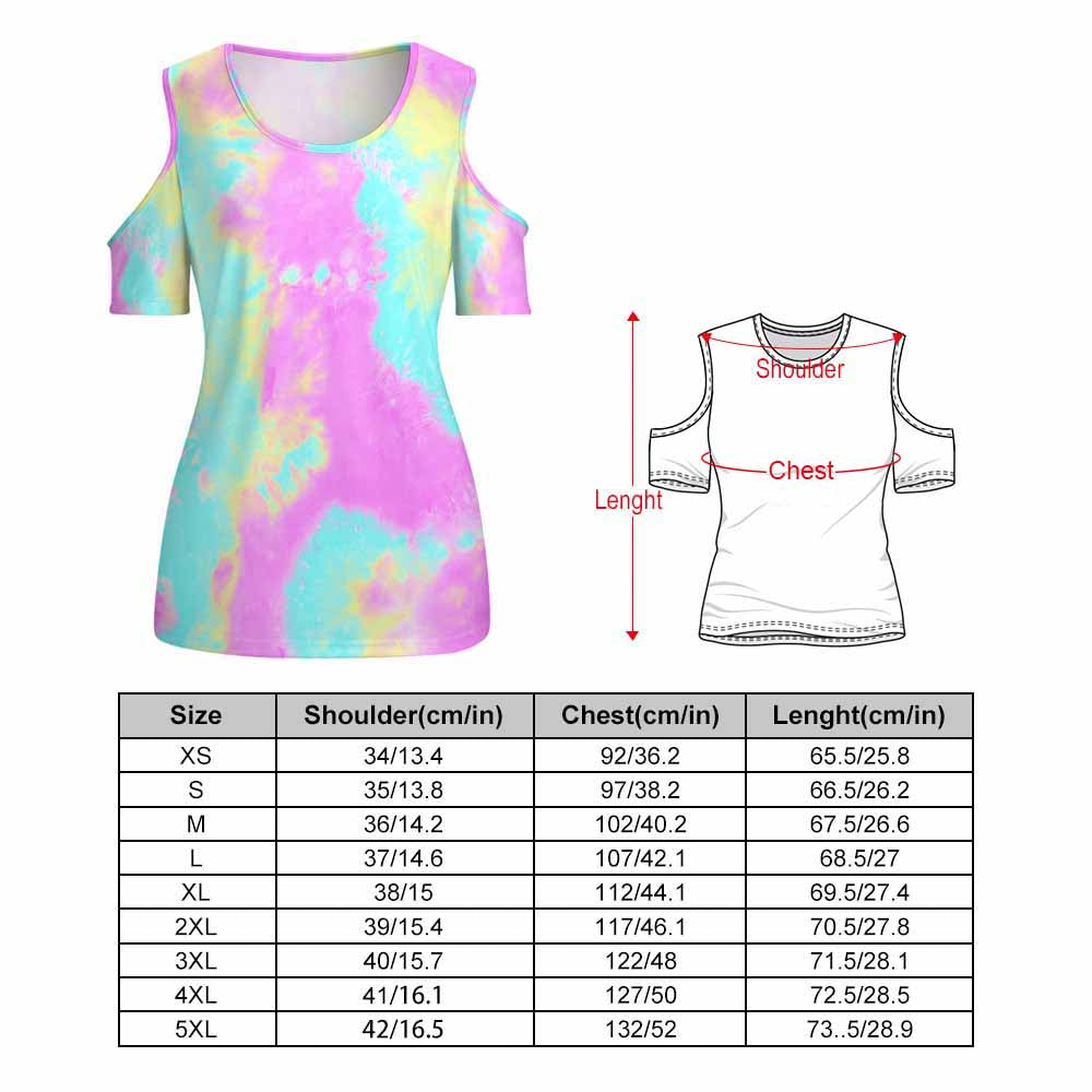 露肩U领短袖上衣 ACT (单图) 图文定制设计