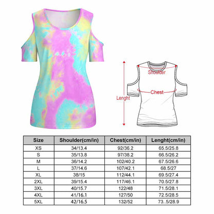 露肩U领短袖上衣 ACT (单图) 图文定制设计