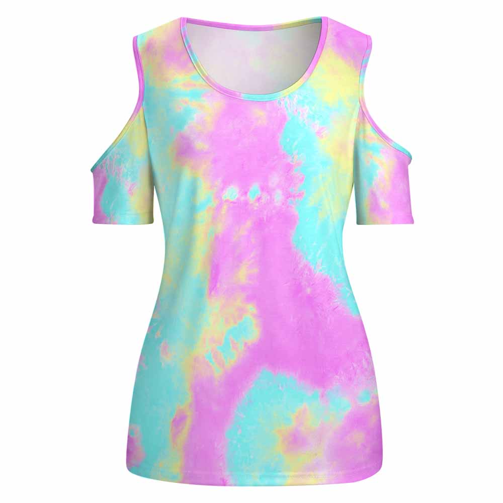 露肩U领短袖上衣 ACT (单图) 图文定制设计